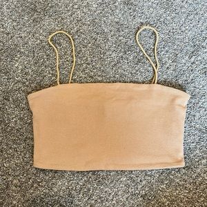 Ribbed cropped tanktop